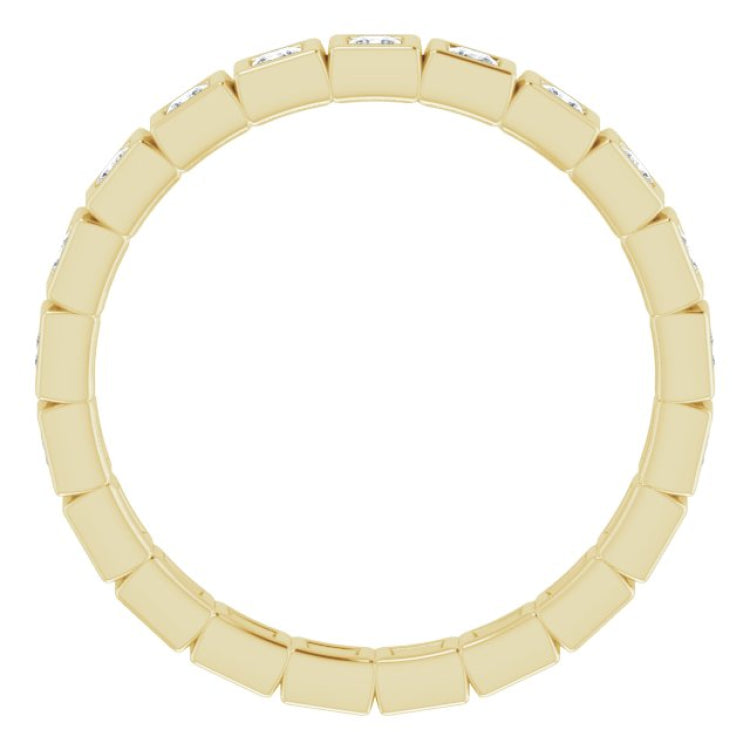 10K Yellow Gold 3/8 CTW Lab-Grown Diamond Eternity Band Size 5.25