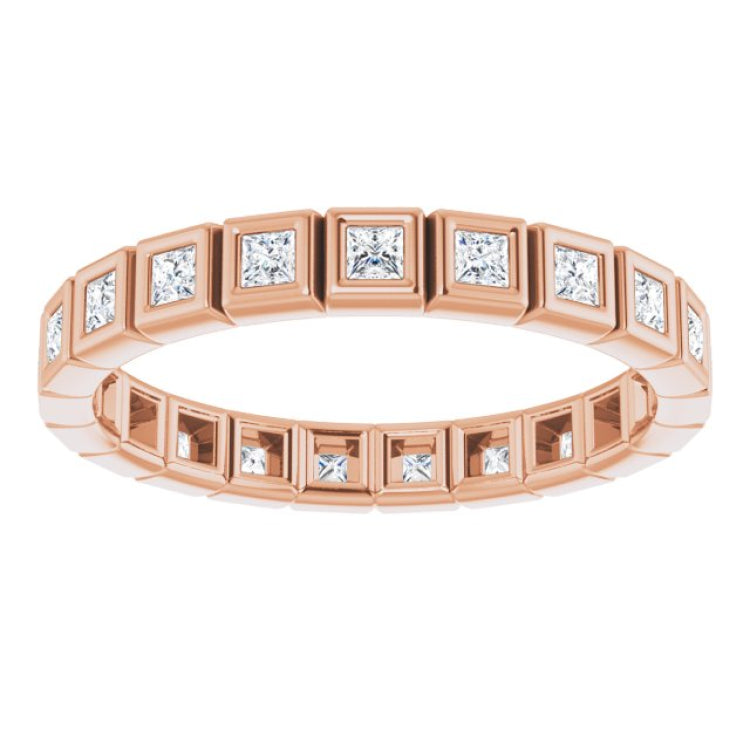 10K Rose Gold 3/8 CTW Lab-Grown Diamond Eternity Band Size 5.5