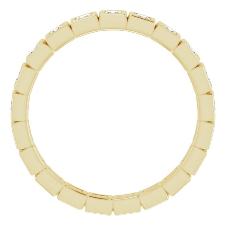 10K Yellow Gold 3/8 CTW Lab-Grown Diamond Eternity Band Size 5.5