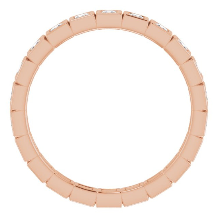 10K Rose Gold 1/2 CTW Lab-Grown Diamond Eternity Band Size 5.75