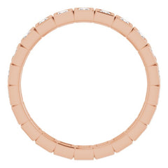 10K Rose Gold 1/2 CTW Lab-Grown Diamond Eternity Band Size 5.75