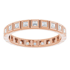 10K Rose Gold 1/2 CTW Lab-Grown Diamond Eternity Band Size 5.75