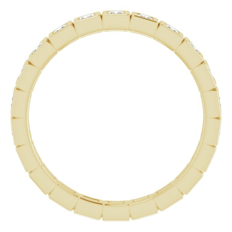 10K Yellow Gold 1/2 CTW Lab-Grown Diamond Eternity Band Size 5.75