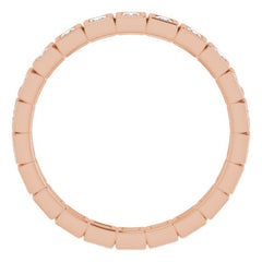 10K Rose Gold 1/2 CTW Lab-Grown Diamond Eternity Band Size 6.25