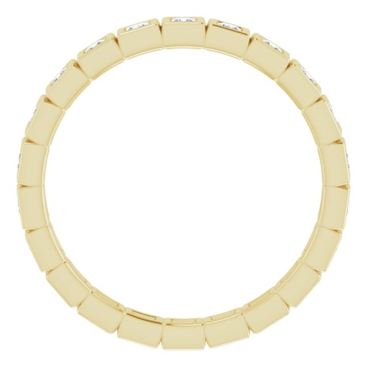 10K Yellow Gold 1/2 CTW Lab-Grown Diamond Eternity Band Size 6.25