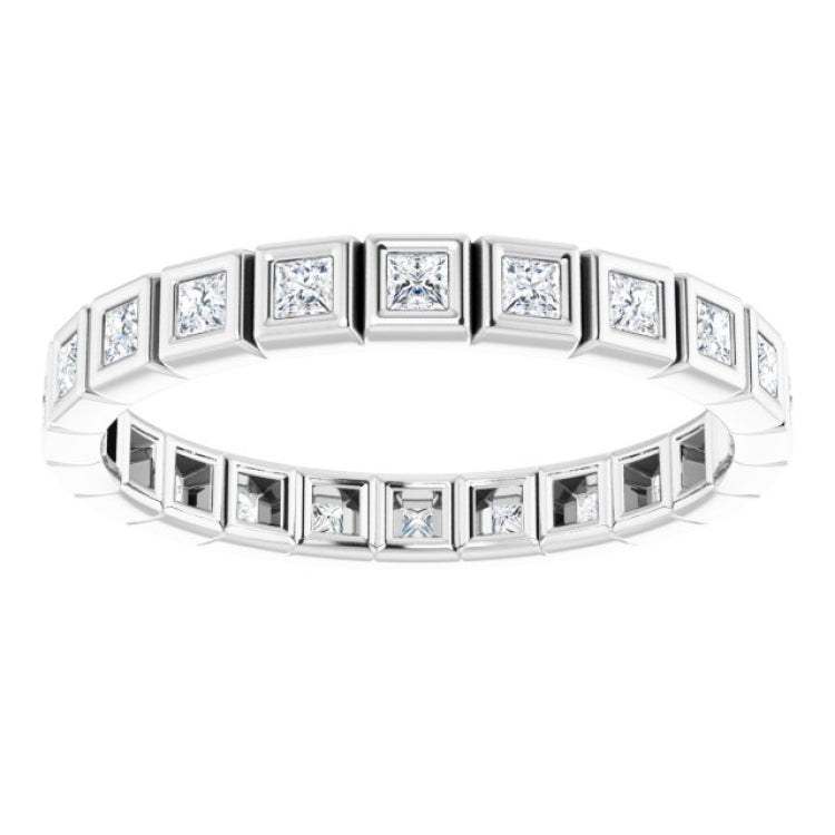 10K White Gold 1/2 CTW Lab-Grown Diamond Eternity Band Size 6.5