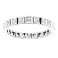 10K White Gold 1/2 CTW Lab-Grown Diamond Eternity Band Size 6.5