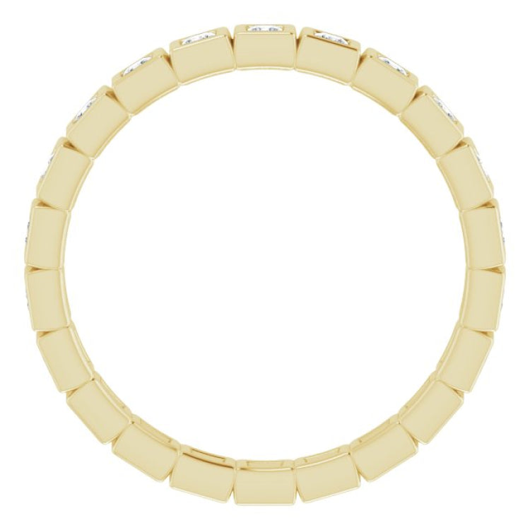 10K Yellow Gold 1/2 CTW Lab-Grown Diamond Eternity Band Size 6.5