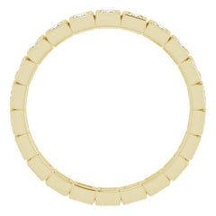 10K Yellow Gold 1/2 CTW Lab-Grown Diamond Eternity Band Size 6.5