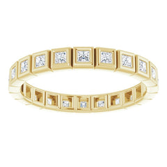 10K Yellow Gold 1/2 CTW Lab-Grown Diamond Eternity Band Size 6.5