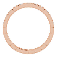 10K Rose Gold 1/2 CTW Lab-Grown Diamond Eternity Band Size 6.75