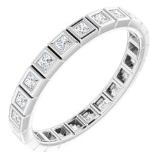 10K White Gold 1/2 CTW Lab-Grown Diamond Eternity Band Size 6.75