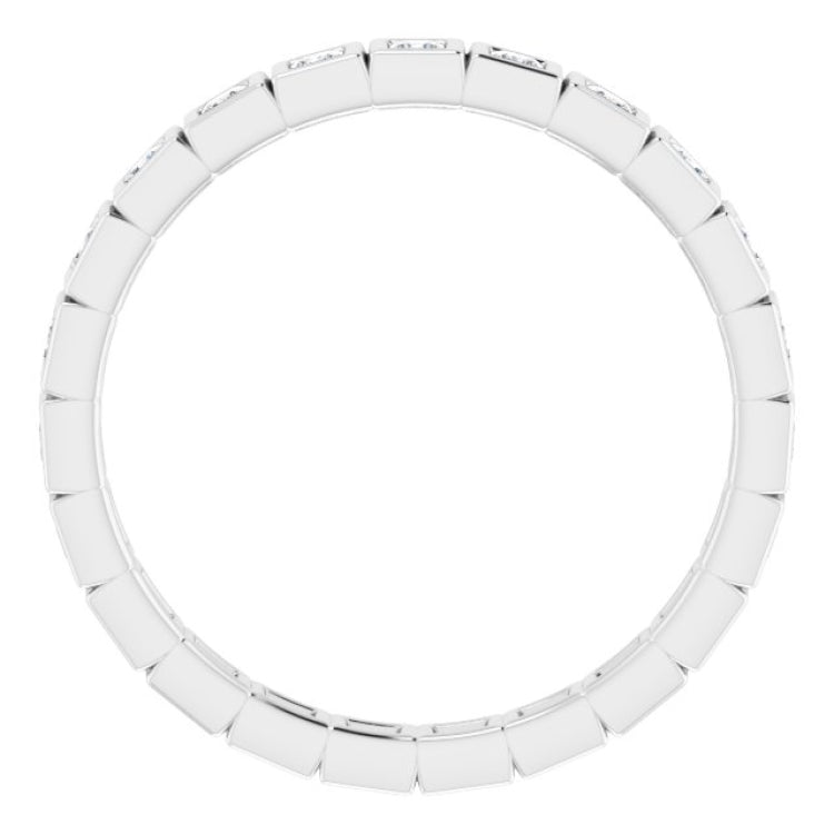 10K White Gold 1/2 CTW Lab-Grown Diamond Eternity Band Size 6.75