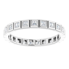 10K White Gold 1/2 CTW Lab-Grown Diamond Eternity Band Size 6.75