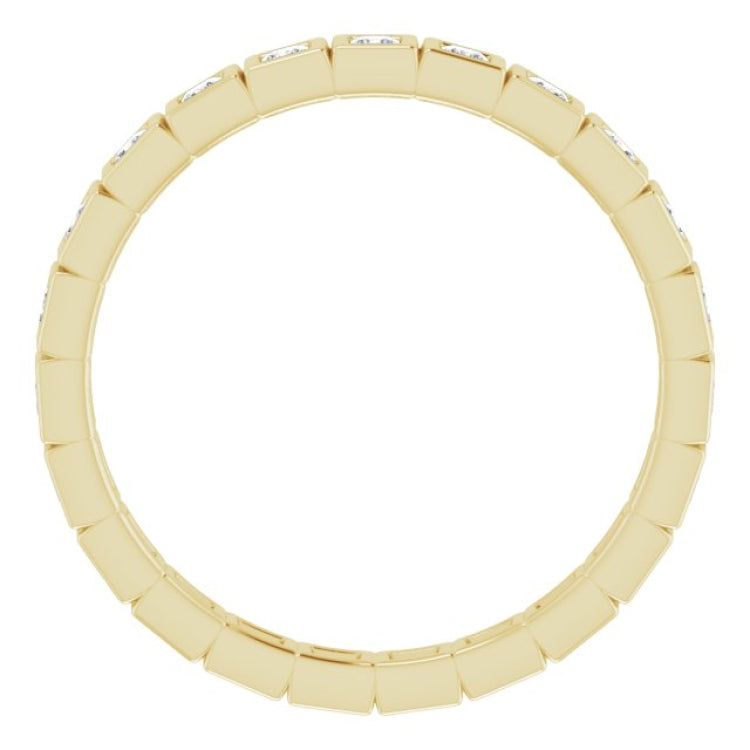 10K Yellow Gold 1/2 CTW Lab-Grown Diamond Eternity Band Size 6.75