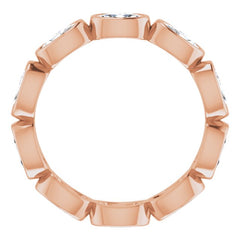 10K Rose Gold 1 9/10 CTW Lab-Grown Diamond Eternity Band Size 7.5