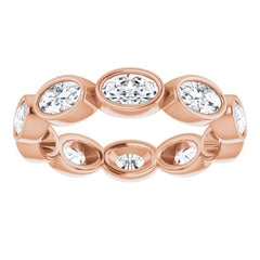 10K Rose Gold 1 9/10 CTW Lab-Grown Diamond Eternity Band Size 7.5