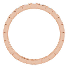 10K Rose Gold 1/2 CTW Lab-Grown Diamond Eternity Band Size 7.25