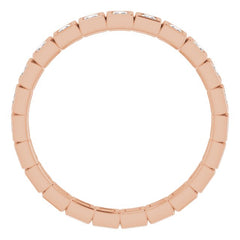 10K Rose Gold 1/2 CTW Lab-Grown Diamond Eternity Band Size 7.5