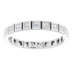 10K White Gold 1/2 CTW Lab-Grown Diamond Eternity Band Size 7.5