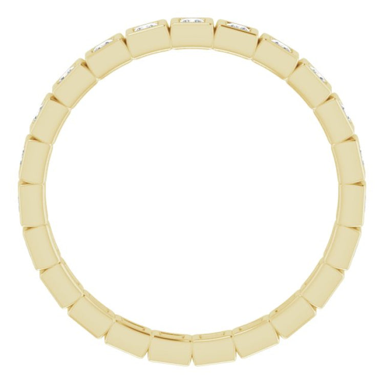 10K Yellow Gold 1/2 CTW Lab-Grown Diamond Eternity Band Size 7.5