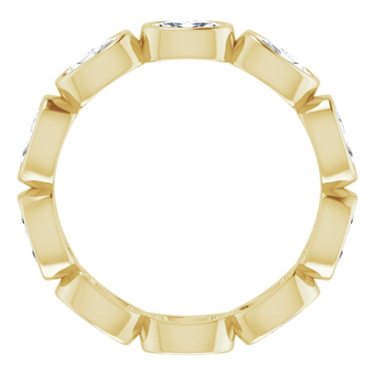 10K Yellow Gold 1 9/10 CTW Lab-Grown Diamond Eternity Band Size 7.5