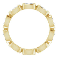 10K Yellow Gold 1 9/10 CTW Lab-Grown Diamond Eternity Band Size 7.5