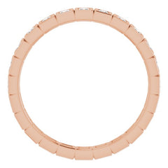 10K Rose Gold 1/2 CTW Lab-Grown Diamond Eternity Band Size 7.75