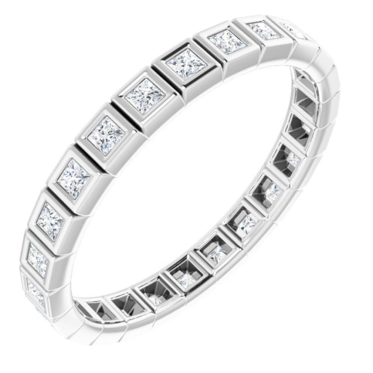 10K White Gold 1/2 CTW Lab-Grown Diamond Eternity Band Size 7.75