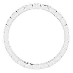 10K White Gold 1/2 CTW Lab-Grown Diamond Eternity Band Size 7.75