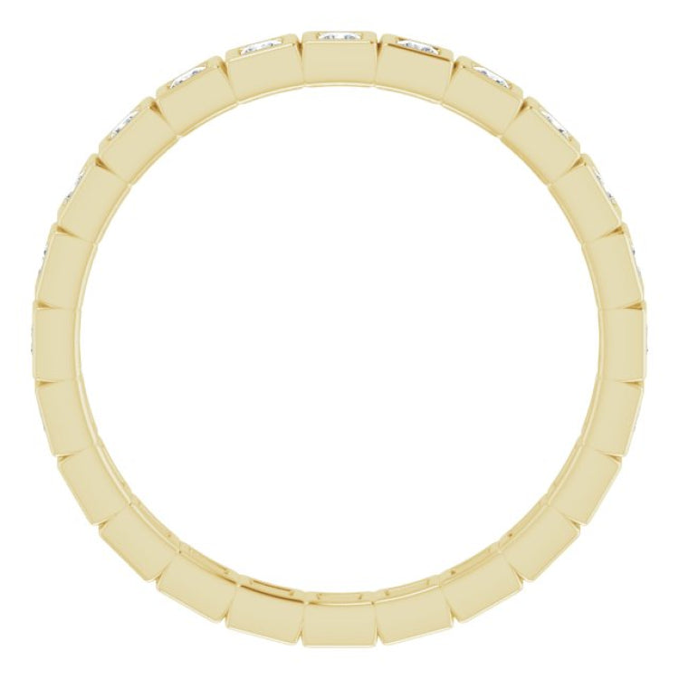 10K Yellow Gold 1/2 CTW Lab-Grown Diamond Eternity Band Size 7.75