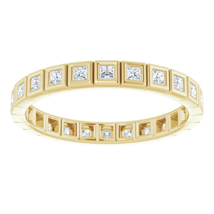 10K Yellow Gold 1/2 CTW Lab-Grown Diamond Eternity Band Size 7.75