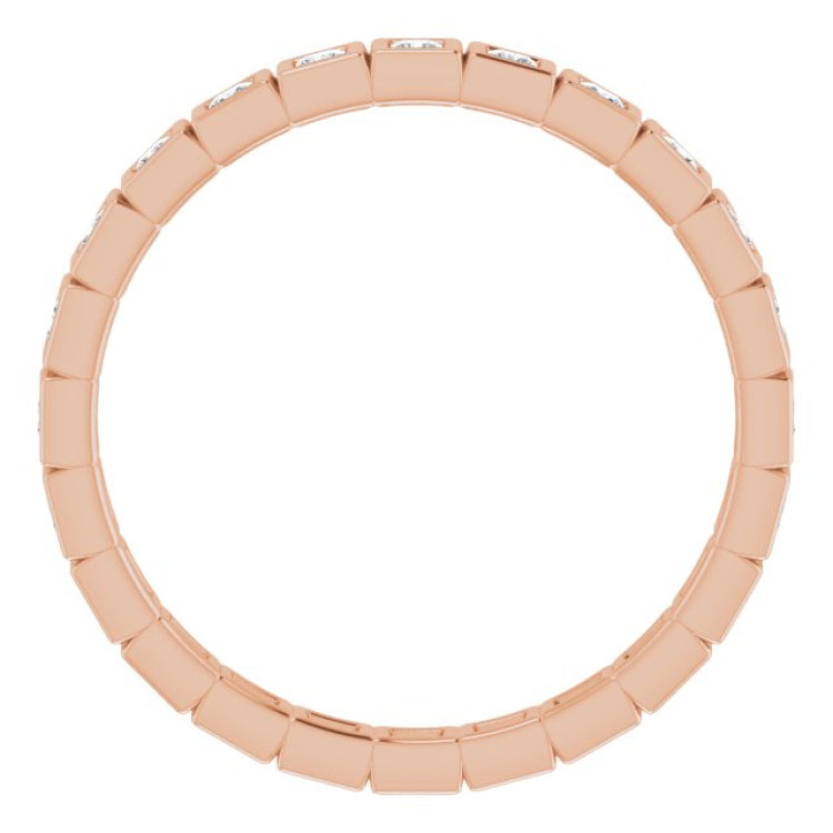 10K Rose Gold 1/2 CTW Lab-Grown Diamond Eternity Band Size 8