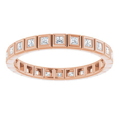 10K Rose Gold 1/2 CTW Lab-Grown Diamond Eternity Band Size 8