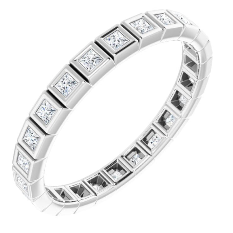 10K White Gold 1/2 CTW Lab-Grown Diamond Eternity Band Size 8
