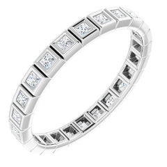10K White Gold 1/2 CTW Lab-Grown Diamond Eternity Band Size 8