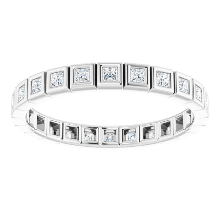 10K White Gold 1/2 CTW Lab-Grown Diamond Eternity Band Size 8