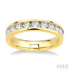 1 Ctw Round Cut Diamond Wedding Band in 14K Yellow Gold
