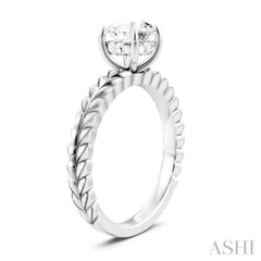 1/20 Ctw Circular Shape Round Cut Diamond Semi-Mount Engagement Ring in 14K White Gold