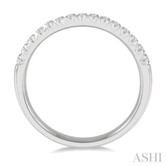 1/4 Ctw 15Stones Round Cut Diamond Wedding Band in 14K White Gold