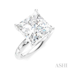 1/5 Ctw Akari Princess Shape Round Cut Diamond Semi-Mount Engagement Ring in 14K White Gold