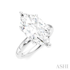 1/5 Ctw Akari Marquise Shape Round Cut Diamond Semi-Mount Engagement Ring in 14K White Gold