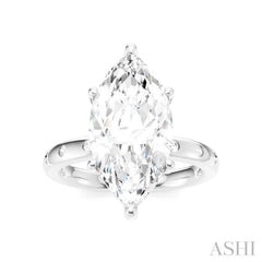 1/5 Ctw Akari Marquise Shape Round Cut Diamond Semi-Mount Engagement Ring in 14K White Gold