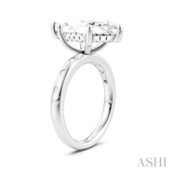 1/5 Ctw Akari Marquise Shape Round Cut Diamond Semi-Mount Engagement Ring in 14K White Gold