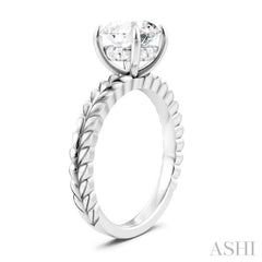 1/20 Ctw Circular Shape Round Cut Diamond Semi-Mount Engagement Ring in 14K White Gold