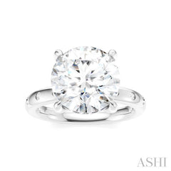 1/5 Ctw Round Shape Round Cut Diamond Semi-Mount Engagement Ring in 14K White Gold