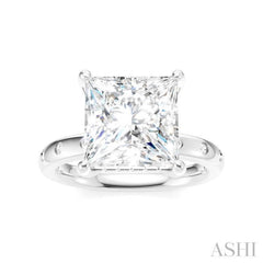 1/5 Ctw Akari Princess Shape Round Cut Diamond Semi-Mount Engagement Ring in 14K White Gold
