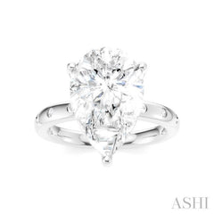 1/5 Ctw Akari Pear Shape Round Cut Diamond Semi-Mount Engagement Ring in 14K White Gold