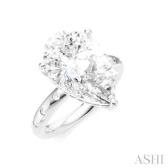 1/5 Ctw Akari Pear Shape Round Cut Diamond Semi-Mount Engagement Ring in 14K White Gold