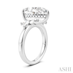5/8 Ctw Akari Pear Shape Marquise and Round Cut Diamond Semi-Mount Engagement Ring in 14K White Gold